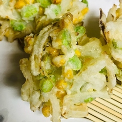 枝豆と玉ねぎのかき揚げ