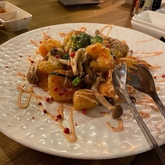 ソフトシェルクラブのカレー炒め