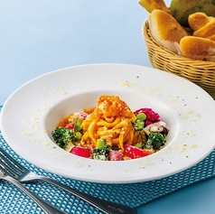 魚介の冷製イセエビソースパスタ(パン食べ放題付き)
