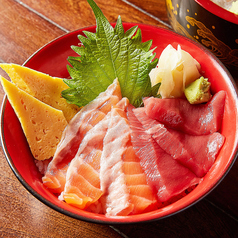 まぐろサーモン丼