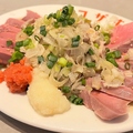 料理メニュー写真&nbsp;刺し3種盛り (タン・ガツきゅうり・レバー)
