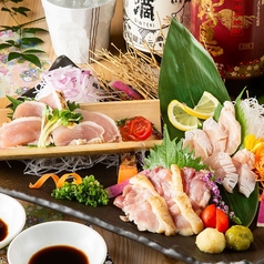 薩摩極鶏　大摩桜タタキ盛り合わせ