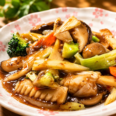 中国黒豆イカ炒め