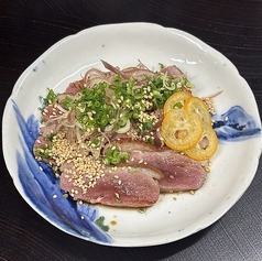 鴨 たたき藁燻し