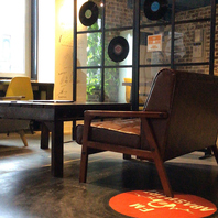 レコードモチーフのインテリア