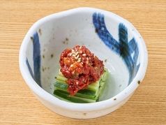 あさりチャンジャ/極太メンマ/イカの塩辛/白菜漬け/ごま塩きゅうり/枝豆 各