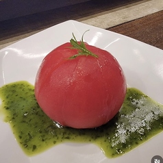 冷やしトマト　ジェノベーゼソース