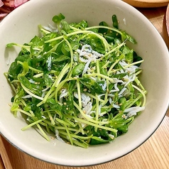 干し豆腐ラー油和え/豆苗しらす和え/クラゲの冷菜