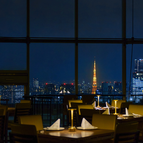 東京タワー・スカイツリーが見える地上47階の夜景確約