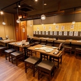 2階のテーブル席では少人数～大人数の各種ご宴会に◎貸切は40名様迄可能です。お気軽に店舗までお問い合わせください。