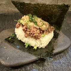 おにぎり　ネギ生姜肉味噌