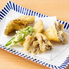 【揚げ物】3種きのこの天ぷら盛り(ヒラタケ・マイタケ・エリンギ)