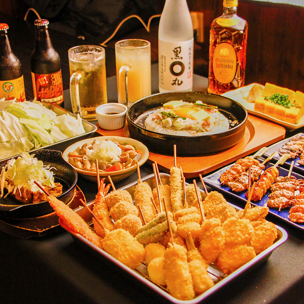 圧倒的コスパ！串食べ放題＆生ビール込みの飲み放題ございます♪