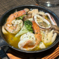 料理メニュー写真&nbsp;大エビ入り海鮮アヒージョ