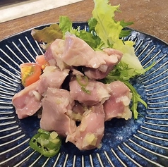 国産鶏　砂ずりコンフィ　ネギソース