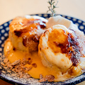 料理メニュー写真&nbsp;クリームカスタードのブリュレパンケーキ