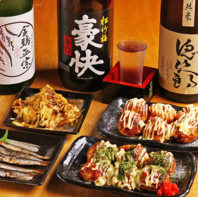 たこ焼きと日本酒の絶妙な組み合わせ