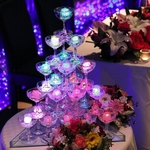 二次会Partyプラン→キラキラきらめくシャンパンタワーやケーキカットも出来る特大ケーキの用意もOK