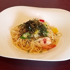 エビと野菜の和風パスタ