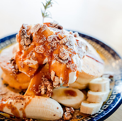 バナナキャラメルナッツパンケーキ