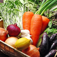 契約農家直送野菜のこだわり野菜使用