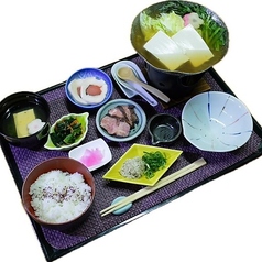 エビフライとお刺身　季節の小鉢御膳