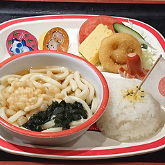 うどんセット《うどん・ポテトフライ・たこさん・ゼリー》