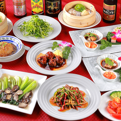 料理自慢の料理長の気軽に飲めて楽しめる本格中華料理店、飲み放題付コースもお得！