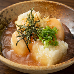 揚げ出し豆富明太子あんかけ