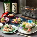 料理メニュー写真&nbsp;季節の八寸、鮮魚のお造りなど旬の食材を使ったお料理8品のコース