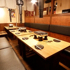 一体感のある一列の11名様から14名樣用の個室《喫煙可》