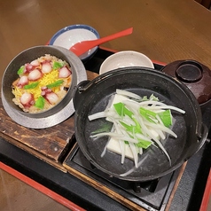 たこ釜飯と湯豆腐の膳