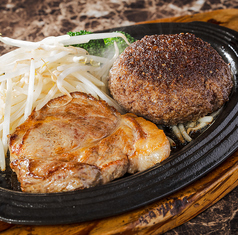 和牛100％ ハンバーグと瑞穂のいも豚肩ロースステーキ