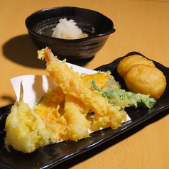 天ぷらおまかせ5種(えび1,魚2,野菜2)