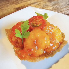 ぷりぷりエビチリ　イタリアン風