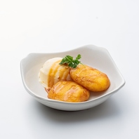 薩摩芋もちバニラアイス添え