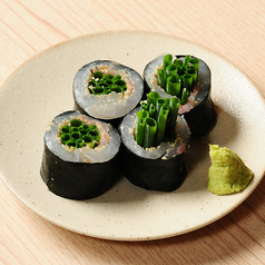 真鯛の昆布締めとネギ巻き
