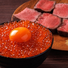 一本仕込みの厚切り牛タン いくら丼セット