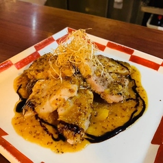 土佐ポークの黒コショー焼きマスタードソース絡め