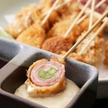 料理メニュー写真 串揚げ三種盛り