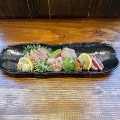 鶏刺5点盛り