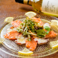 サーモンとタコのカルパッチョ