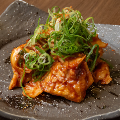 鶏とキムチの辛味噌和え