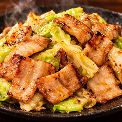 豚バラキャベツの豪快焼き