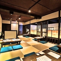 人気の琉球畳の雰囲気ある座敷で宴会