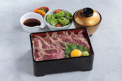 【福伸の隠れ人気メニュー!】店内仕込みリブステーキ重