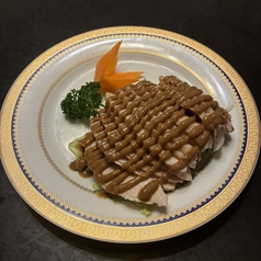 蒸し鶏の胡麻ソース