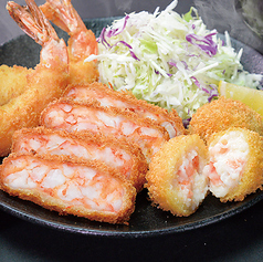 究極の海老カツの海老づくし定食
