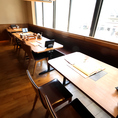 人数に応じてテーブル席をご用意いたします！しゃぶしゃぶ食べ放題宴会は温野菜におまかせ！飲み放題もあるので歓迎会・送別会・二次会など各種飲み会にもバッチリです！