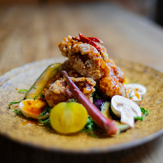 野菜たっぷり油淋鶏